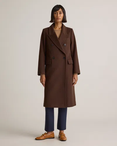 QUINCE WOMEN'S ITALIAN WOOL DOUBLE-BREASTED COAT