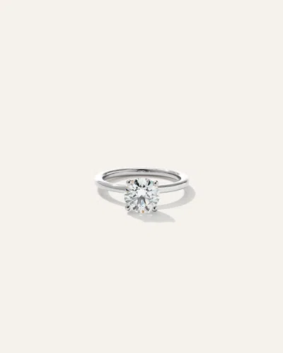 QUINCE WOMEN'S LAB GROWN DIAMOND ROUND PETITE HIDDEN HALO ENGAGEMENT RING