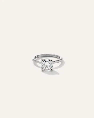 QUINCE WOMEN'S LAB GROWN DIAMOND ROUND PETITE HIDDEN HALO ENGAGEMENT RING