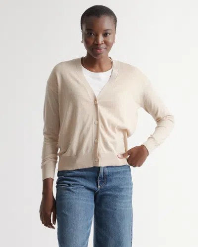 QUINCE WOMEN'S LIGHTWEIGHT COTTON CASHMERE CARDIGAN SWEATER