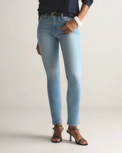 QUINCE WOMEN'S LUNA STRETCH SLIM STRAIGHT JEANS