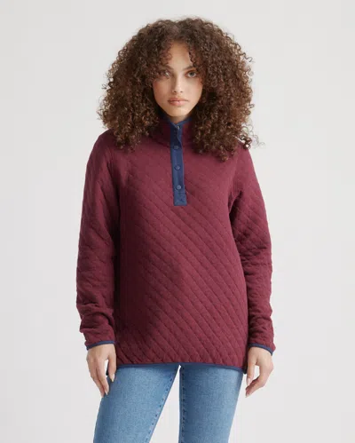 QUINCE WOMEN'S REVERSIBLE QUILTED PULLOVER