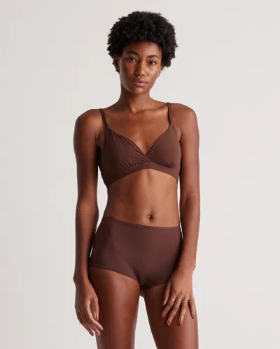 QUINCE WOMEN'S SECOND SKIN CROSSOVER BRALETTE