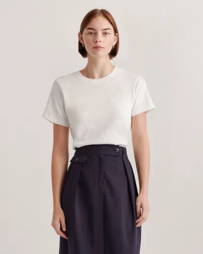 QUINCE WOMEN'S SLUB CREWNECK T-SHIRT