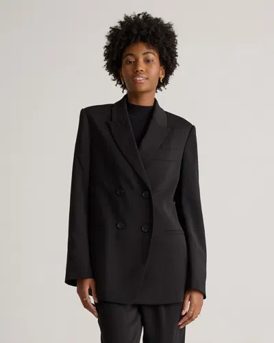 QUINCE WOMEN'S STRETCH CREPE DOUBLE-BREASTED BLAZER