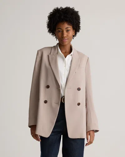 QUINCE WOMEN'S STRETCH CREPE DOUBLE-BREASTED BLAZER