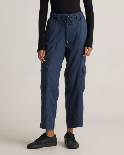 QUINCE WOMEN'S VINTAGE WASH TENCEL DRAWSTRING CARGO PANTS
