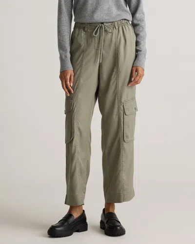 QUINCE WOMEN'S VINTAGE WASH TENCEL DRAWSTRING CARGO PANTS