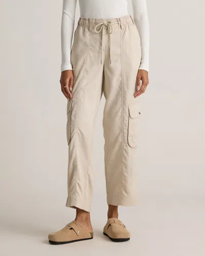 QUINCE WOMEN'S VINTAGE WASH TENCEL DRAWSTRING CARGO PANTS