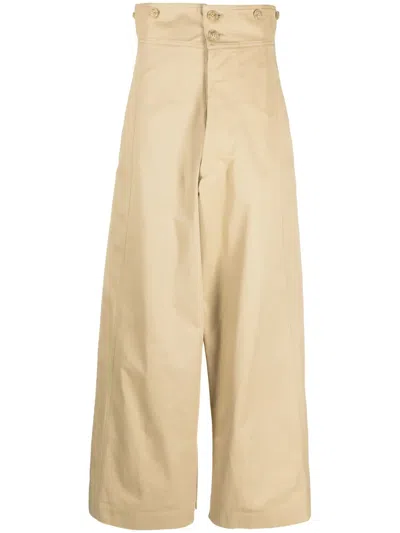 QUIRA HIGH-WAISTED WIDE-LEG TROUSERS
