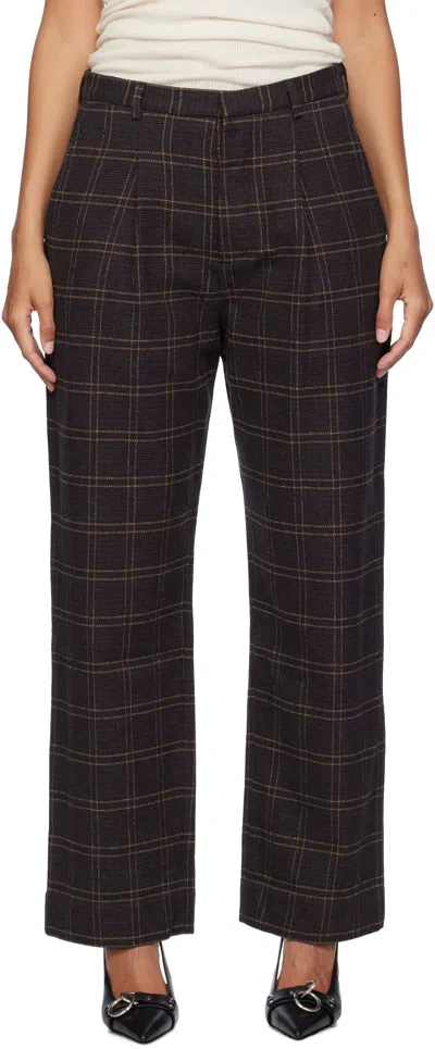 R13 BROWN RELAXED TROUSERS