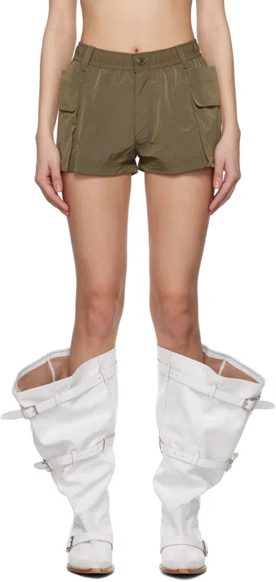 R13 KHAKI 2-WAY POCKETS SHORTS
