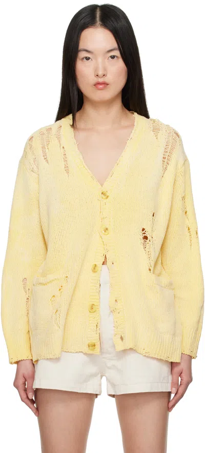R13 YELLOW BOYFRIEND CARDIGAN