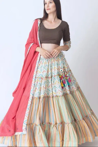 RAAS RAAS ZELDA TIERED CHANIYA CHOLI SET