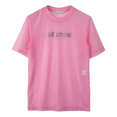 RABANNE RABANNE CRYSTAL EMBELLISHED LOGO T-SHIRT