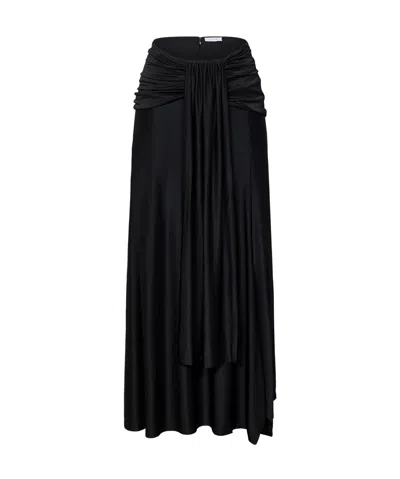 RABANNE PACO RABANNE GATHERED DETAILED MIDI SKIRT