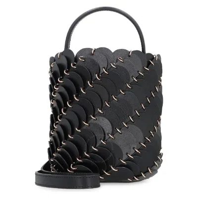RABANNE PACO RABANNE LEATHER BUCKET MINI BAG