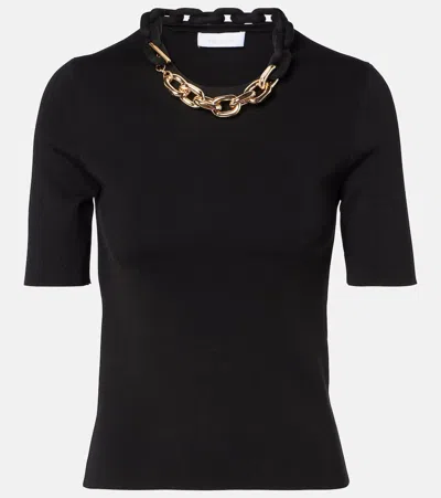 RABANNE SILK AND COTTON-BLEND TOP