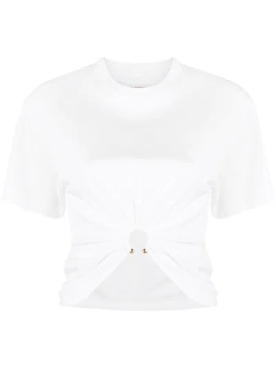 RABANNE RABANNE T-SHIRT WITH GATHERED DETAIL