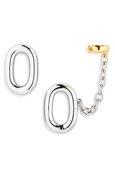 RABANNE RABANNE XL LINK EARRINGS WITH ATTACHED EAR CUFF