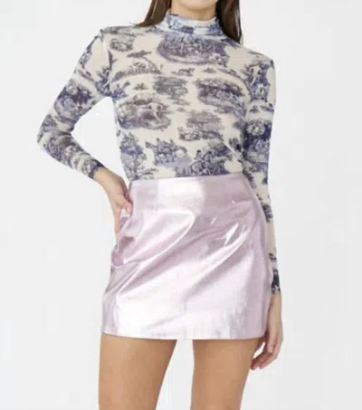 RACHEL ANTONOFF RICHARD SKIRT IN METALLIC PINK