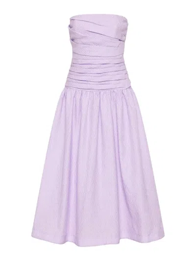 RACHEL GILBERT RUCHED STRAPLESS DRESS