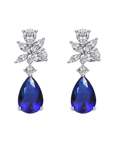 RACHEL GLAUBER RACHEL GLAUBER DIAMOND CZ DANGLE EARRINGS