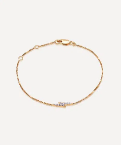 RACHEL JACKSON RACHEL JACKSON 9CT GOLD DIAMOND LIGHTNING BOLT BRACELET