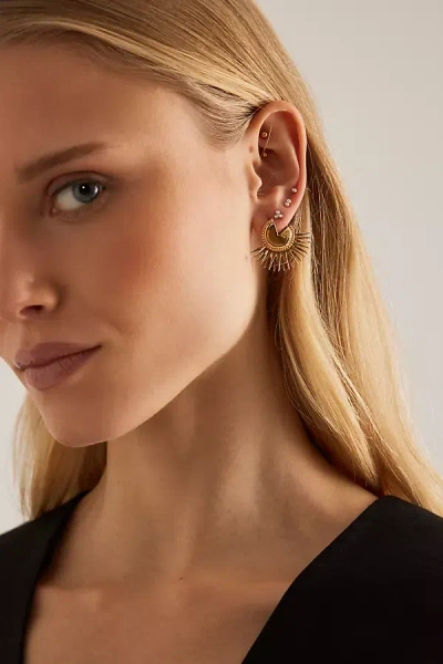 RACHEL JACKSON RACHEL JACKSON GOLD-PLATED ELECTRIC GODDESS STATEMENT EARRINGS