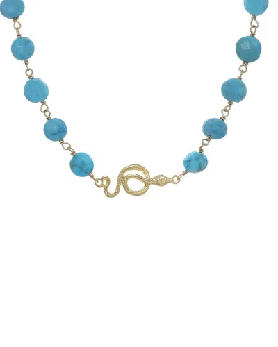 RACHEL REINHARDT RACHEL REINHARDT 14K OVER SILVER TURQUOISE SERPENT NECKLACE