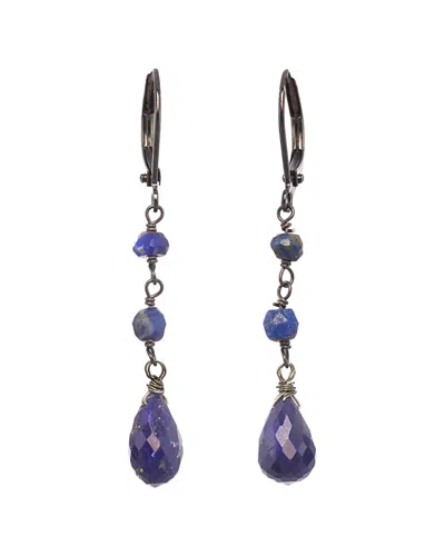 RACHEL REINHARDT RACHEL REINHARDT SILVER BLUE LAPIS DROP EARRINGS