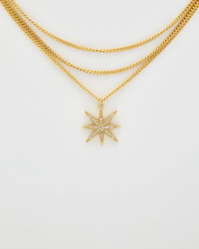 RACHEL REINHARDT RACHEL REINHARDT STAR 14K PLATED CZ NECKLACE