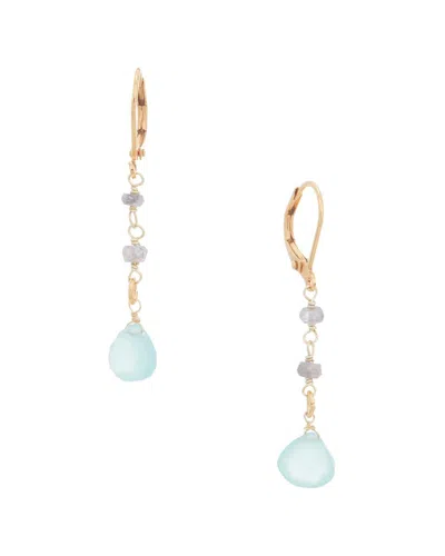 RACHEL REINHARDT RACHEL REINHARDT VERMEIL AMAZONITE & CHALCEDONY DANGLE EARRINGS