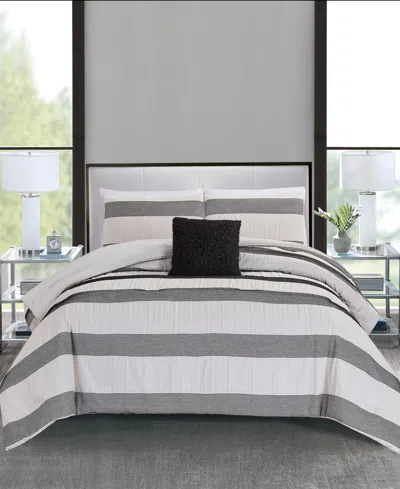 RACHEL ROY CHENILLE STRIPE 3-PC. COMFORTER SET, TWIN