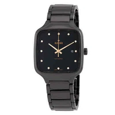 RADO RADO AUTOMATIC DIAMOND BLACK DIAL UNISEX WATCH R27078702