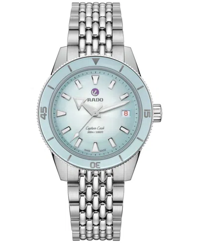 RADO MEN'S SWISS AUTOMATIC CAPTAIN COOK STAINLESS STEEL BRACELET WATCH 39MM