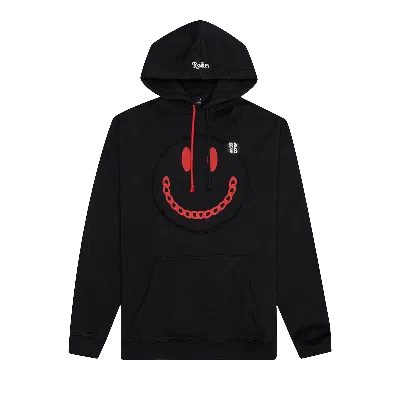 RAF SIMONS RAF SIMONS DESTROY WASHED PRINT REGULAR FIT HOODIE 'BLACK'