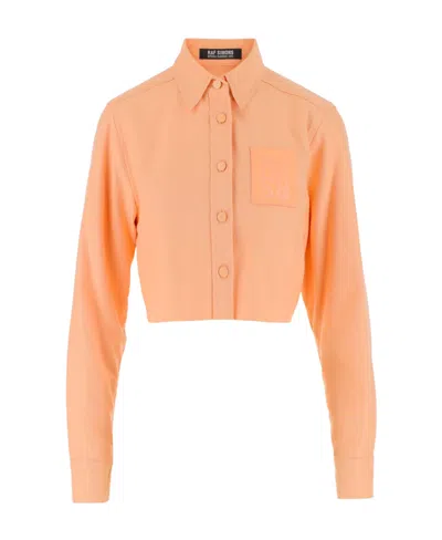RAF SIMONS RAF SIMONS FRAYED HEM CROPPED SHIRT