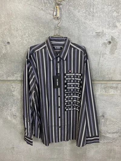 RAF SIMONS NWT SS21 RAF SIMONS PATCHED BOX FIT LONGSLEEVE BUTTON DOWN