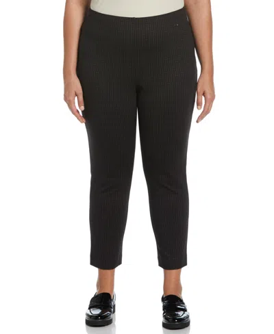 RAFAELLA PLUS SIZE HOUNDSTOOTH PULL ON PANTS