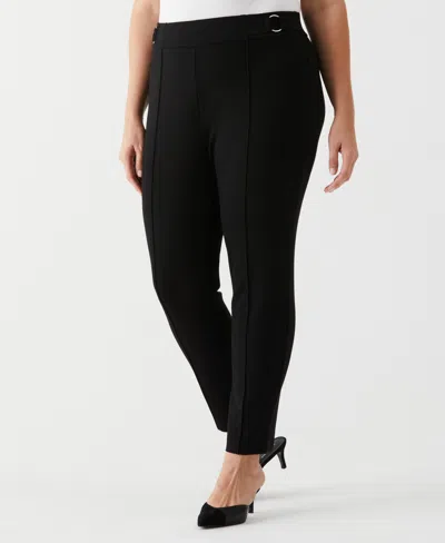 RAFAELLA PLUS SIZE SLIM LEG ANKLE PANT WITH HARDWARE