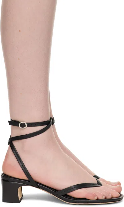 RAG & BONE BLACK GEMMA STRAPPY HEELED SANDALS