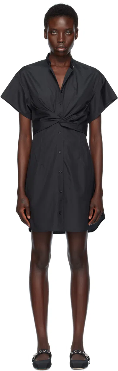 RAG & BONE BLACK GRETCHEN SHIRT MINIDRESS