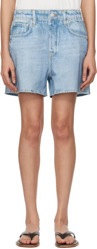 RAG & BONE BLUE MIRAMAR TERRY WALKING SHORTS