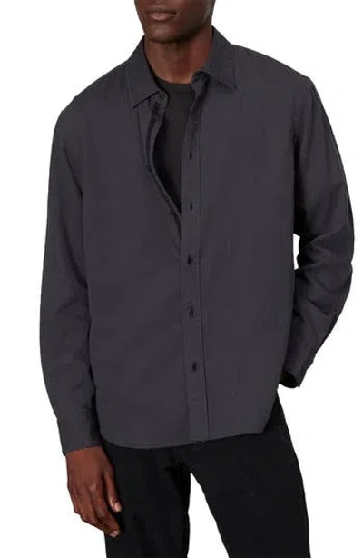 RAG & BONE RAG & BONE FINCH ZIGAAG DOBBY BUTTON-UP SHIRT