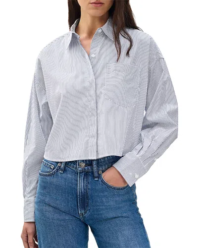 RAG & BONE RAG & BONE MARIN CROPPED STRIPE SHIRT