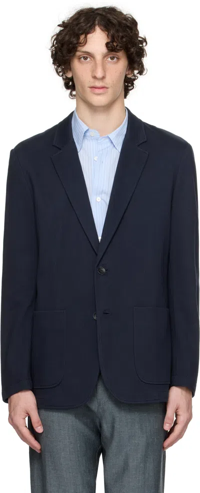 RAG & BONE NAVY BUTLER PATCH POCKET BLAZER