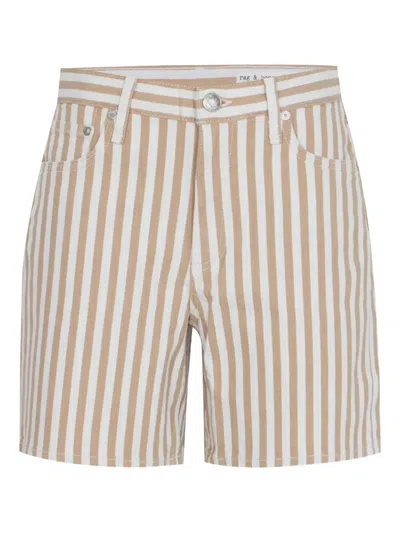 RAG & BONE STRIPE HIGH-RISE SHORTS