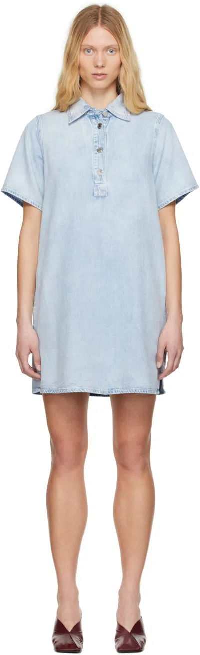 RAG & BONE BLUE ULTRA FEATHERWEIGHT JOCELYN DENIM MINIDRESS