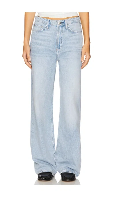 RAG & BONE FEATHERWEIGHT LOGAN MID RISE WIDE LEG JEANS